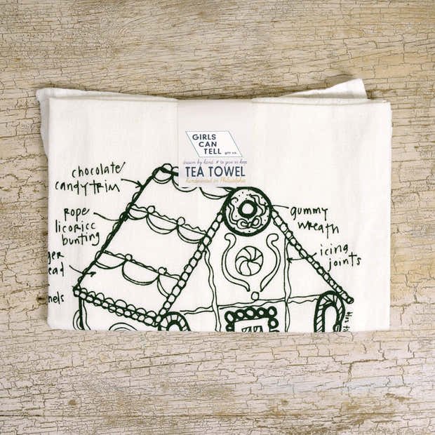 Hand-Printed Illustrated Tea Towels