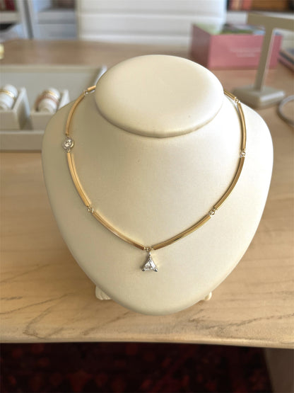 Bar Link Diamond Necklace