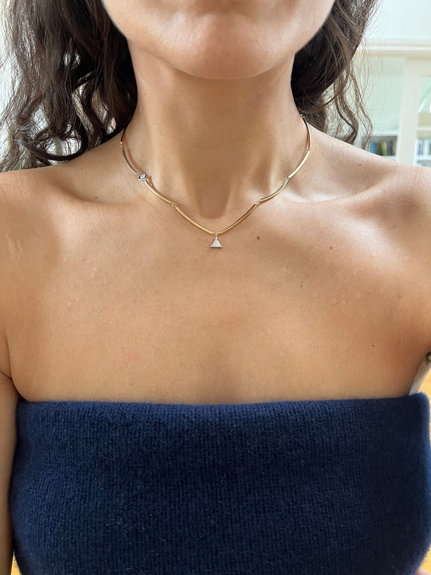 Bar Link Diamond Necklace