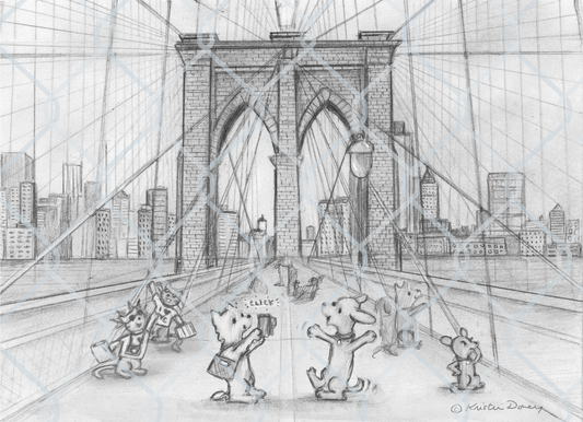 Kristin Doney Brooklyn Bridge Sketch