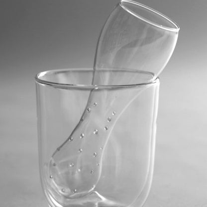 Double Walled Tea Glass with Strainer