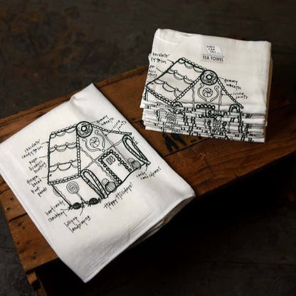 Hand-Printed Illustrated Tea Towels