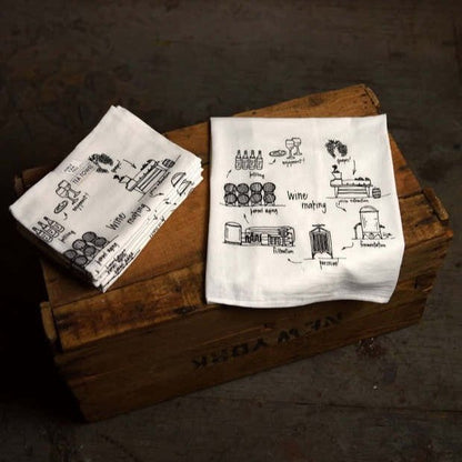 Hand-Printed Illustrated Tea Towels