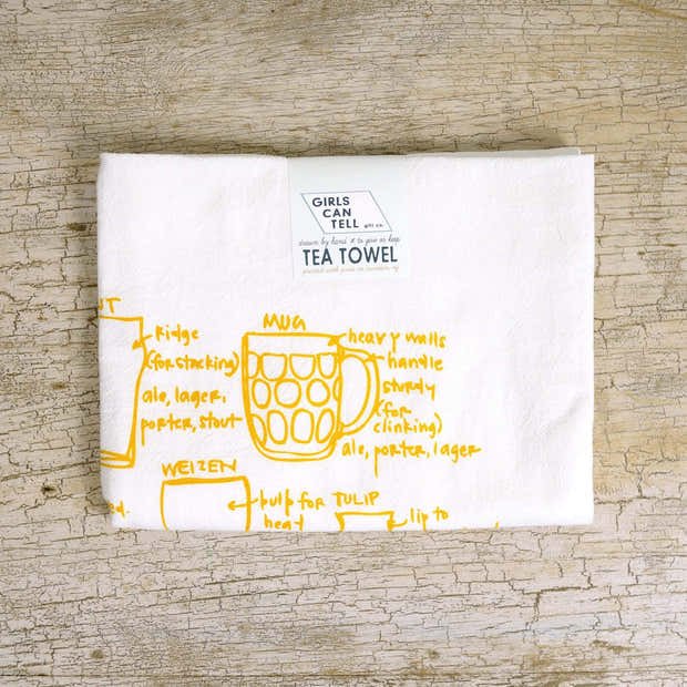 Hand-Printed Illustrated Tea Towels