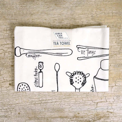 Hand-Printed Illustrated Tea Towels