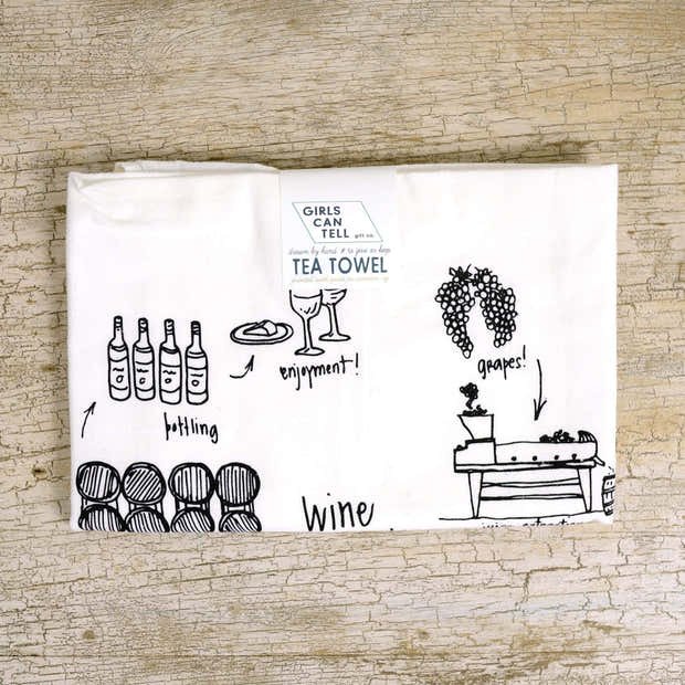 Hand-Printed Illustrated Tea Towels