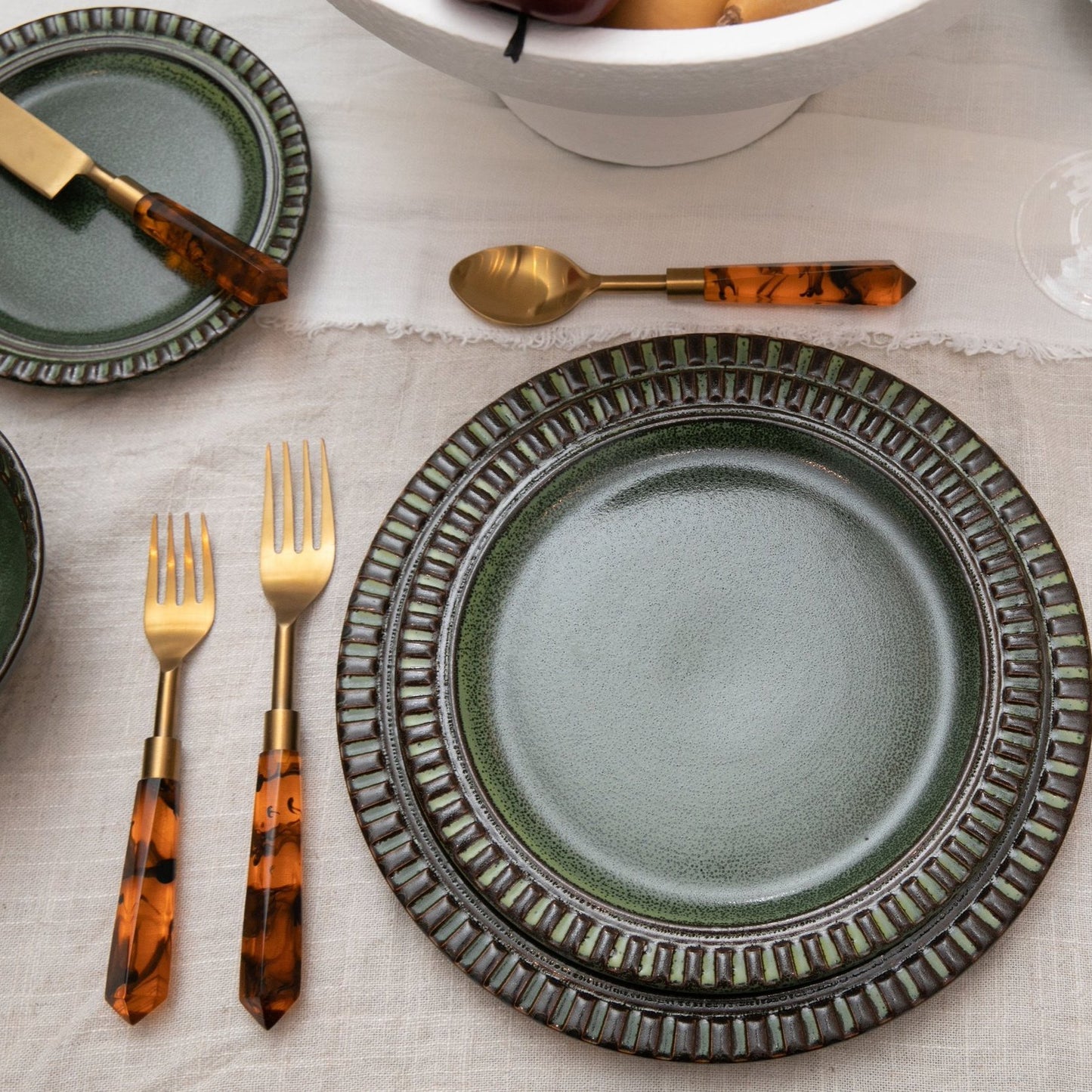 Gold Tortoise Prism Flatware Set