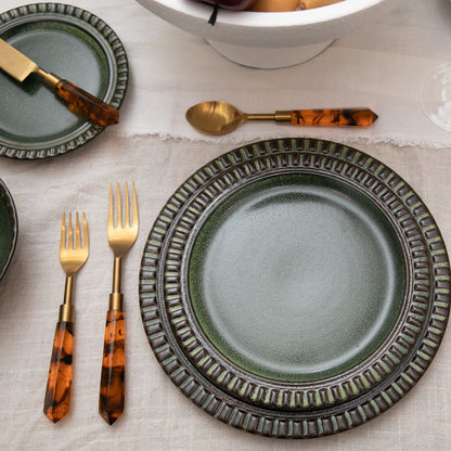 Gold Tortoise Prism Flatware Set