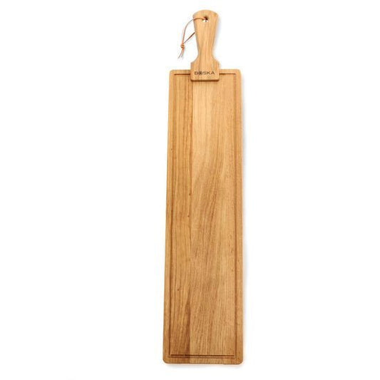 Elongated Oak Wood Serving Board