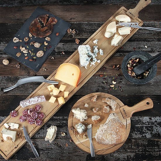 Elongated Oak Wood Serving Board