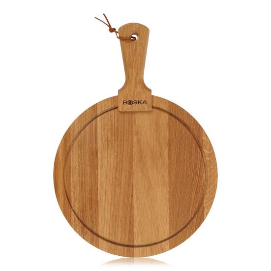 Round Oak Wood Serving Board