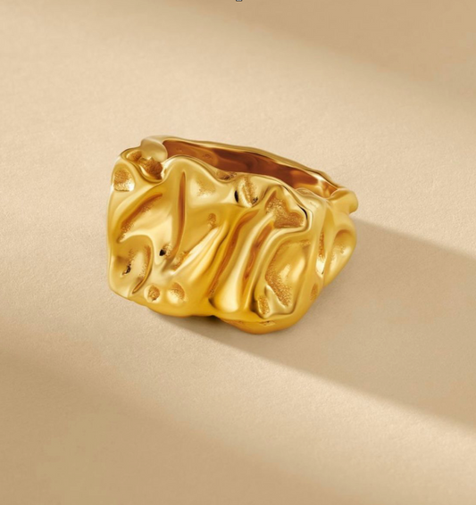 Sculpted Gold Ring