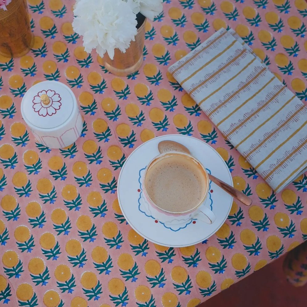 Block-Printed Tablecloth