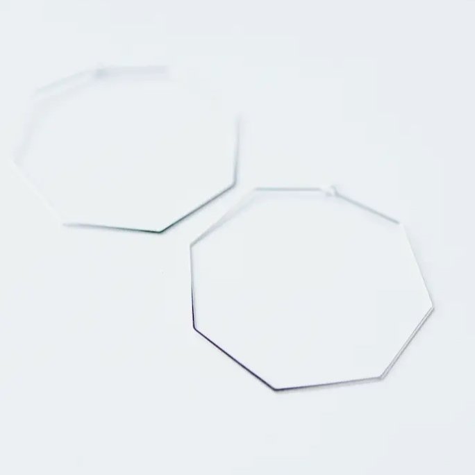 Dainty Hex Hoops