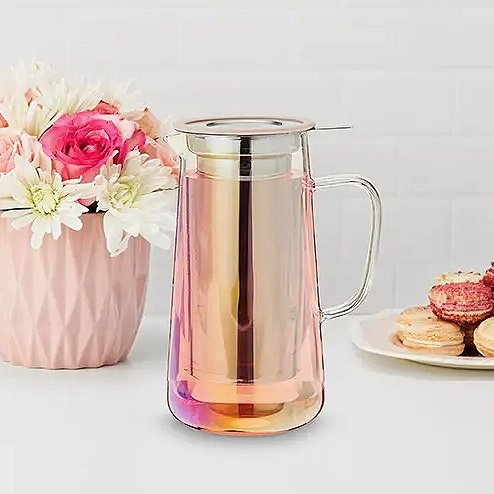 Iridescent Glass Teapot + Infuser