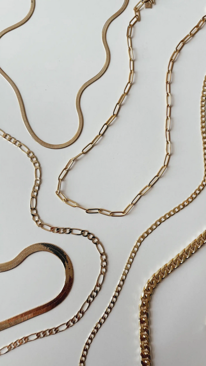 Thick Figaro Gold Layering Chain