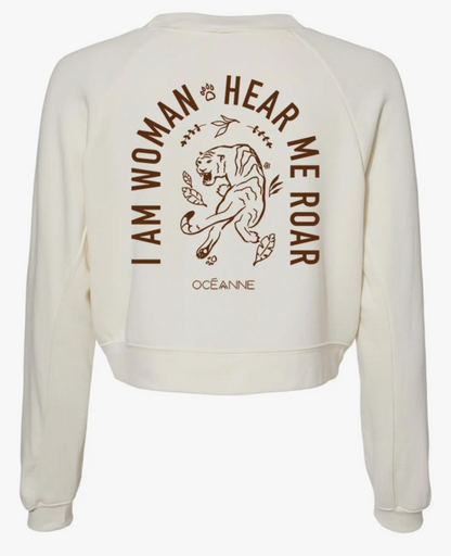 Hear Me Roar Cropped Sweatshirt