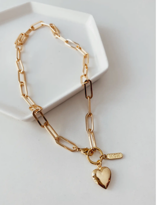 Heart Locket 'Mom' Chain Necklace