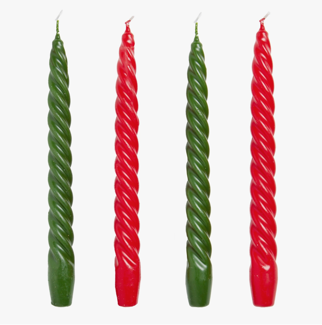 Deluxe Spiral Dinner Candles - 4 Pack
