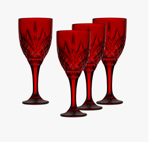 Crimson Royal Goblets, Set of 4