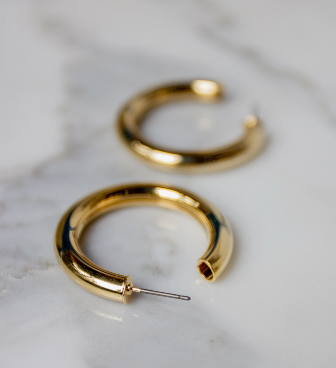 Thick Gold Hoops