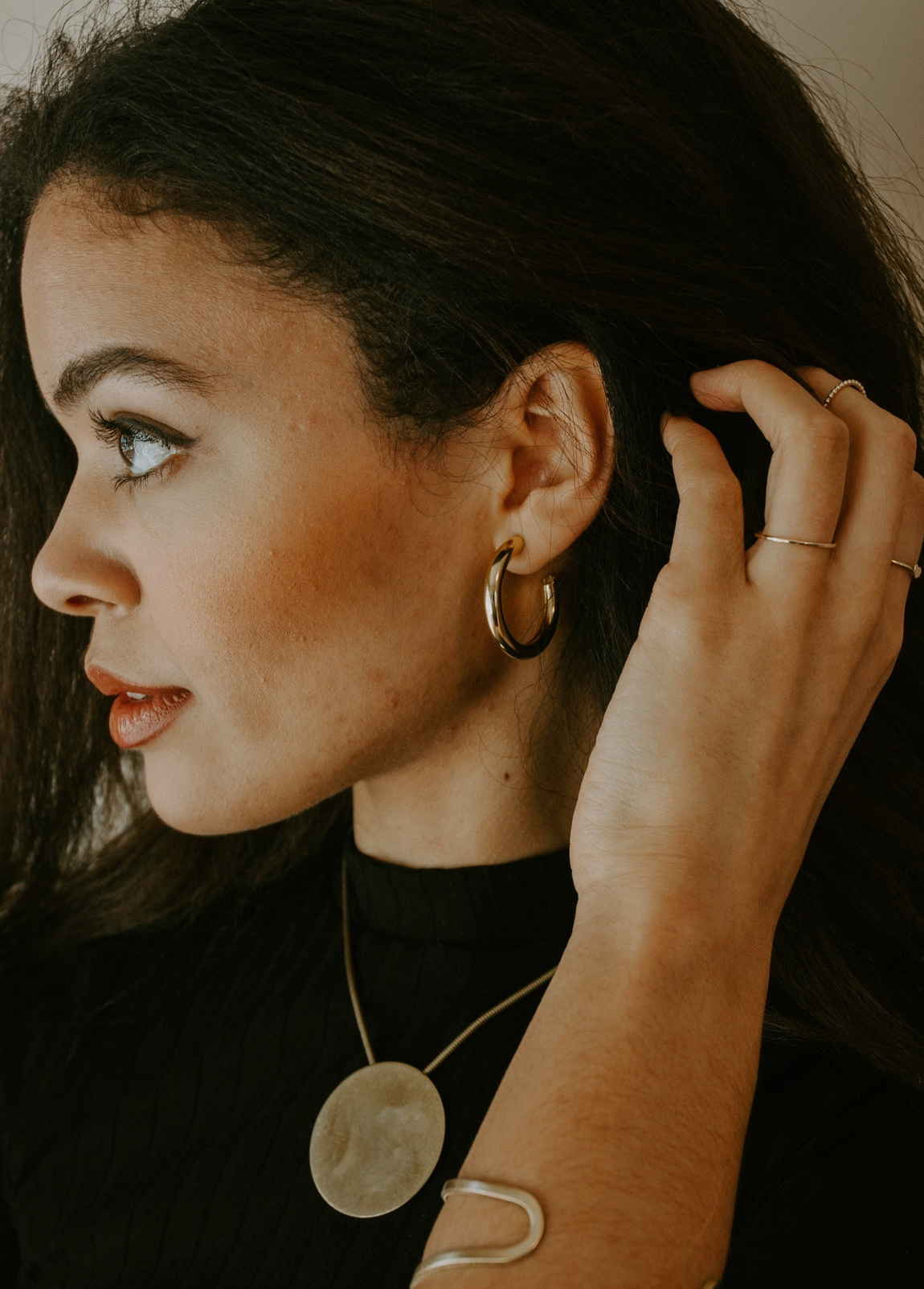 Thick Gold Hoops