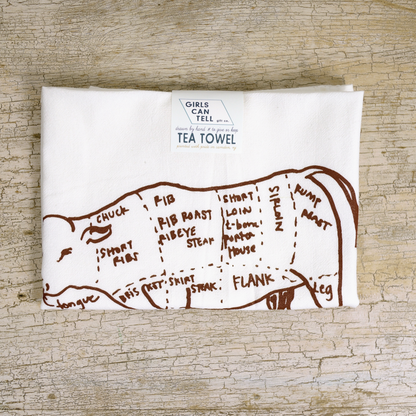 Hand-Printed Illustrated Tea Towels