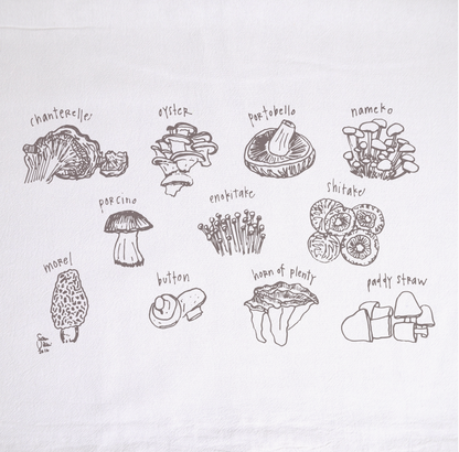 Hand-Printed Illustrated Tea Towels